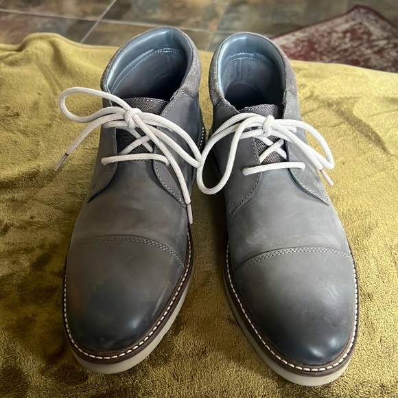 Gray Leather Chukka Boots - Collection by Clarks - Picture 2 of 5
